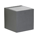 LED Outdoor Wall spot Type No. 2372 - 2-sided, wide/wide, square, IP44, 230V AC/DC, 2x 3W 3000K 330lm, glass, anthracite