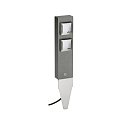 Outdoor Sockets pike, IP44, 2-way, without switching function, two-sided ground spike, anthracite / silver