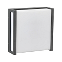 Huisnummer met verlichting TYPE NO 6401 zonder lampenkap, vierkant IP44, antraciet dimbaar