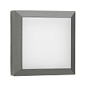 Outdoor LED Wall and Ceiling luminaire Type No. 6560, IP54 IK08, 19 x 19cm, 8W 3000K 880lm, cast alu opal glass, anthracite