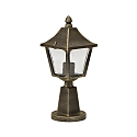 Sokkelarmatuur TYPE NO 0540 hoekig E27 IP44, zwart dimbaar