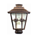 Wandarmatuur voor buitenshuis TYPE NO 3227 halfrond E27 IP23, bruin, Messing gesatineerd dimbaar