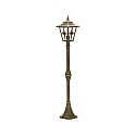 Padverlichting TYPE NO 4136 hoekig E27 IP23, bruin, Messing gesatineerd dimbaar