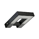 LED Outdoor Wall luminaire Type No. 0219, IP54, 16W 3000K 1600lm, swiveling 120�, cast alu / satin glass, black matt