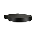 Wandarmatuur voor buitenshuis TYPE NO 0290 down, plat, rond IP44, zwart mat dimbaar