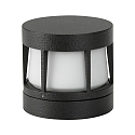 Outdoor LED Wall, Ceiling and Pillar luminaire Type No. 0326, IP54, � 14cm, 10W 3000K 900lm, cast alu, opal, dimmable, black