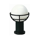 Sokkelarmatuur TYPE NO 0520 rond E27 IP44, zwart mat dimbaar