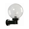 Wandarmatuur voor buitenshuis TYPE NO 0633 up E27 IP44, helder, zwart mat dimbaar