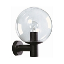 Wandarmatuur voor buitenshuis TYPE NO 0639 up E27 IP44, helder, zwart mat dimbaar