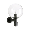Wandarmatuur voor buitenshuis TYPE NO 0639 up, met bewegingsmelder E27 IP44, zwart mat dimbaar