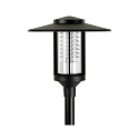 Outdoor LED Mast light Type No. 0808, Pitched roof with skylight, 1 flame, 52W 3000K 4150lm, black / clear