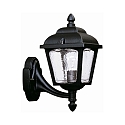 Wandarmatuur voor buitenshuis TYPE NO 1812 up, hoekig E27 IP44, zwart mat dimbaar