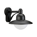 Wandarmatuur voor buitenshuis TYPE NO 1850 down, rond E27 IP44, zwart mat dimbaar