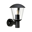 Outdoor Wall luminaire Type No. 1854, IP54 IK08, E27 QA55 max. 57W, aluminum / plastic clear, impact resistant, black matt