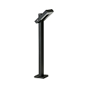 LED Bollard light Type No. 2091, IP54, height 90cm, 16W 3000K 1600lm, swiveling 120�, cast alu / satin glass, black matt