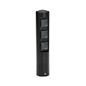Outdoor Socket column Type No. 2102, 3-way, IP44, without switching function, cast alu, black matt