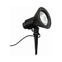 Lamp met grondpen TYPE NO 2183 met stekker, instelbaar, onbreekbaar E27 IP54, zwart mat dimbaar