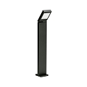 LED Bollard light Type No. 2296, IP44, height 90cm, 14W 3000K 1400lm, swiveling 90� stepless, cast alu / glass, black matt