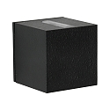 Buitenspot TYPE NO 2370 up down, hoekig IP44, zwart mat 