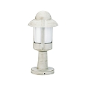 Pedestal luminaire Country style Night watchman Type No. 0530, IP44, 40cm, E27 QA55 max. 57W, cast alu, glass, white-gold