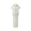 Pedestal luminaire Country style Night watchman Type No. 0531, IP44, 50cm, E27 QA55 max. 57W, cast alu, glass, white-gold