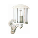 Outdoor Wall luminaire Country style Vintage Type No. 1834, standing with bracket, IP23, E27 QA55 max. 57W, white-gold