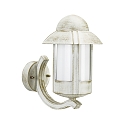 Outdoor Wall luminaire Country style Night watchman Type No. 1840, standing with bracket, IP44, E27 QA55, white-gold