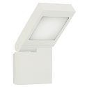 LED Outdoor Wall luminaire Type No. 0111, IP44, 14W 3000K 1400lm, swiveling 90� stepless, cast alu / opal glass, white