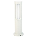 Outdoor Pedestal luminaire Type No. 0507, IP44, height 50cm, E27 max. 20W (LED), cast alu / opal glass, white