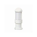 Pedestal luminaire Type No. 0521, IP44, height 40.5cm, E27 QA55 max. 57W, cast alu / opal glass, white matt