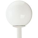 Paaltoparmatuur TYPE NO 0850 klein, rond E27 IP44, wit mat dimbaar