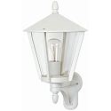 Wandarmatuur voor buitenshuis TYPE NO 1814 up, hoekig E27 IP44, wit mat dimbaar