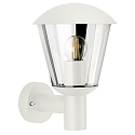 Outdoor Wall luminaire Type No. 1854, IP54 IK08, E27 QA55 max. 57W, aluminum / plastic clear, impact resistant, white