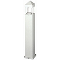 Bollard light Type No. 2016, IP44, height 90cm, R7s QT-DE max. 80W, cast alu / opal glass, white
