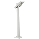 LED Bollard light Type No. 2091, IP54, height 90cm, 16W 3000K 1600lm, schwenkbar 120�, cast alu / satin glass, white