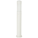 Bollard light Type No. 2249, E27, IP44, height 90cm, E27 QA55 max. 57W, cast alu / opal glass, white