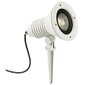 Lamp met grondpen TYPE NO 2383 met stekker, dimbaar, instelbaar IP54, wit mat dimbaar