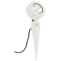 Lamp met grondpen TYPE NO 2390 met stekker, dimbaar, instelbaar IP54, wit mat dimbaar