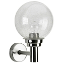 Wandarmatuur voor buitenshuis TYPE NO 0226 rond, indirect E27 IP44, rvs mat dimbaar