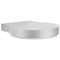 Wandarmatuur voor buitenshuis TYPE NO 0290 down, plat, rond IP44, zilver mat dimbaar