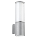 Wandarmatuur voor buitenshuis TYPE NO 0321 cilindrisch, met LED-spot E27 IP44, zilver mat dimbaar