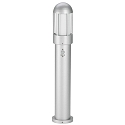 Bollard light Type No. 2015 with motion detector (Typ 2002), IP44, 83.5cm, E27 QA55, cast alu / opal glass, silver matt