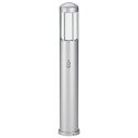 Bollard light Type No. 2221 with motion detector (Typ 2209), IP44, 90cm, E27 QA55 max. 57W, cast alu / opal glass, silver