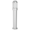 Bollard light Type No. 2015, IP44, height 83.5cm, E27 QA55 max. 57W, cast alu / opal glass, silver matt