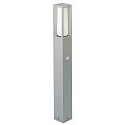 Bollard light Type No. 2066 with motion detector 90�, IP44, 90cm, E27 max. 20W (LED), cast alu / opal glass, silver matt