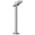 LED Bollard light Type No. 2091, IP54, height 90cm, 16W 3000K 1600lm, swiveling 120�, cast alu / satined glass, silver matt