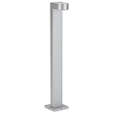 LED Path light Type No. 2228, IP44, height 70cm, 230V AC/DC, 3W 3000K 330lm, cast alu / satined, silver matt