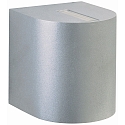 Buitenspot TYPE NO 2401 rond, tweezijdig IP44, zilver mat 