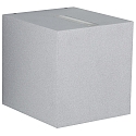 Buitenspot TYPE NO 2415 hoekig, tweezijdig IP44, zilver mat 