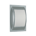 Outdoor Wall and Ceiling luminaire Type No. 6199, IP44, 20 x 30cm, E27 QA55 max. 57W, cast alu / opal glass, silver matt